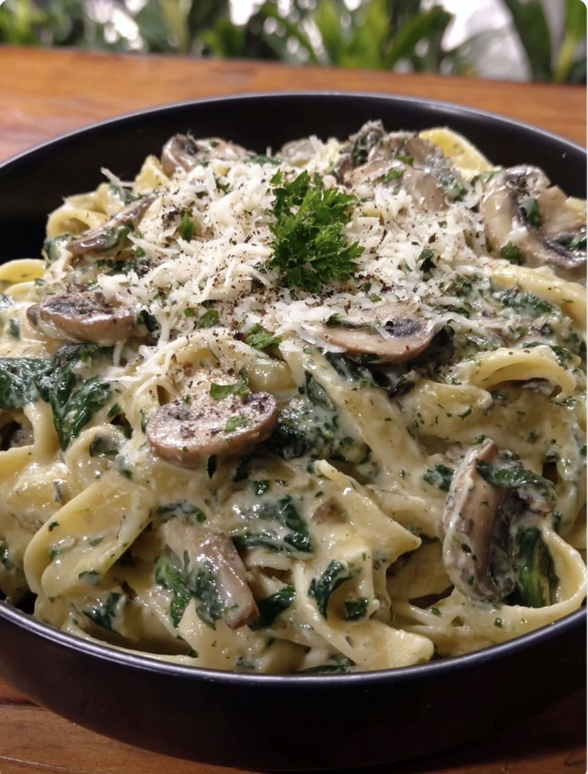 Spinach Mushroom Alfredo